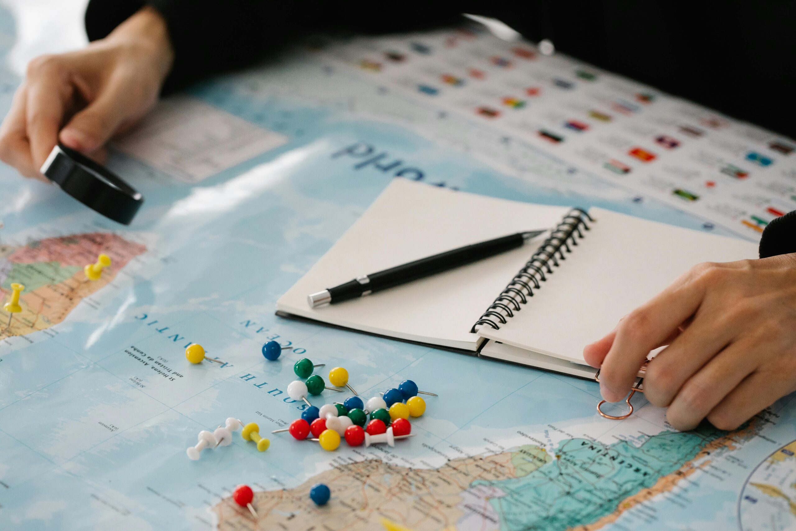 Travel itinerary ideas visual representation